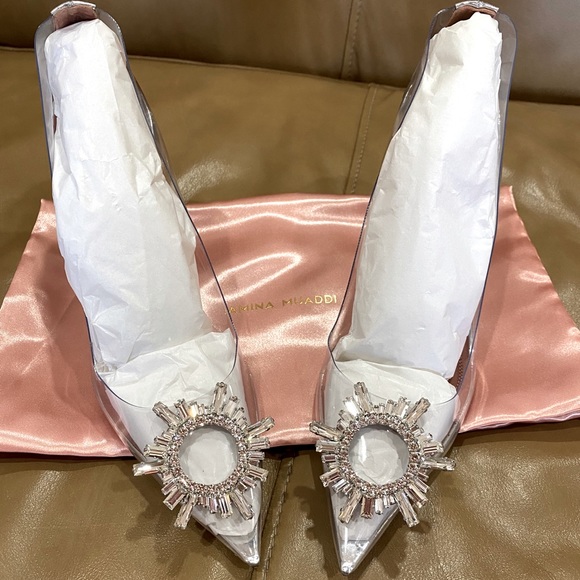 Amina Muaddi Shoes - Amina Muaddi Begum crystal-embellished pvc pumps